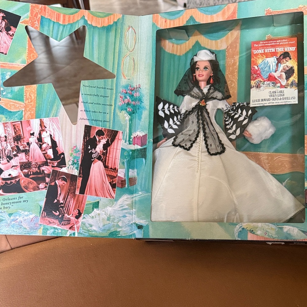 Barbie Gone with the Wind Doll in White and Black Outfit